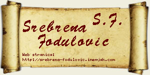 Srebrena Fodulović vizit kartica